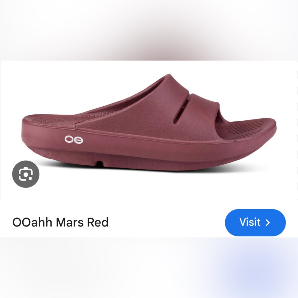 NEW - Oofos - OOahh - mars red sandal - womens size 8